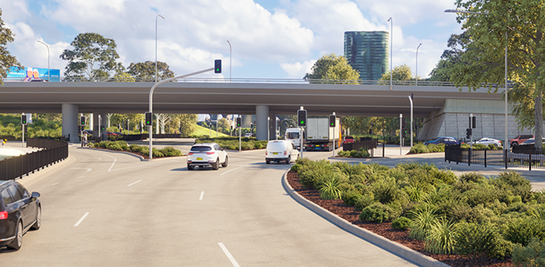 Safety improvements for busy Homebush Bay Drive and Australia Avenue roundabout  Main Image